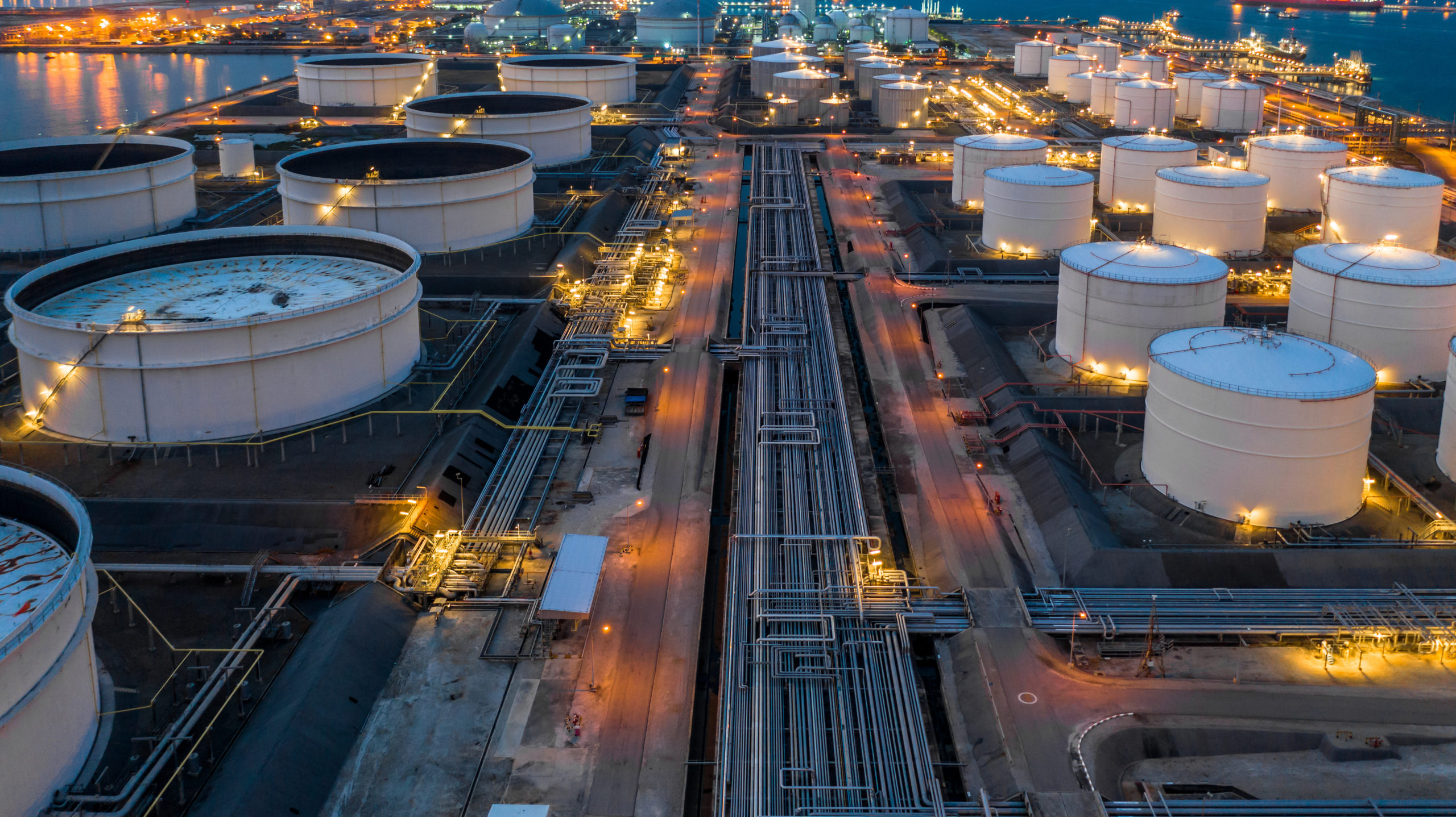 Gas,Storage,Tank,Oil,Storage,Tank,,Aerial,View,Oil,And